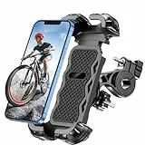Glangeh Handyhalterung Fahrrad, [Sicheres Schloss] 360° Drehbar Universal Handyhalterung Motorrad, Vollständiger Schutz Handyhalter Fahrrad Organisation für MTB, Kinderwagen, für 4,7-6,8 Smartphone
