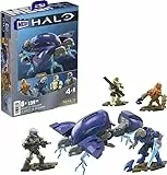 Mega Construx Heiligenschein - HHC36 - Enthält 135 Stück - The Ghost of Requiem Box - Pack 4 Mini-Actionfiguren 5 cm + Schiff zum Bauen