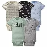 Gerber Baby-Jungen 5er-Pack verschiedene Onesies-Bodys, Hello Bear, 3–6 Monate