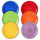 vancasso Kuchenteller Steinzeug, BONITA 6-teiliges Flachteller, Ø 18,8 cm Pastateller Dessertteller Set
