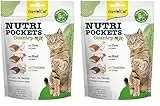 GimCat Nutri Pockets Country Mix - Knuspriger Katzensnack mit cremiger Füllung und funktionalen Inhaltsstoffen - 1 Beutel (1 x 150 g) (Packung mit 2)