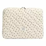 CHAMAIR Puffy Laptop-Hülle, 33 cm (13 Zoll), niedlich, gesteppt, 33 cm (13 Zoll), 33 cm (13 Zoll), Blau
