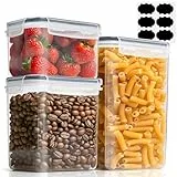 ComSaf Vorratsdosen mit Deckel luftdicht, Set of 3 (0.8L+1.4L+2L), Vorratsbehälter, luftdichte Aufbewahrungsbox, Aufbewahrungsdosen Küche, Lebensmittelaufbewahrung für Salz, Zucker, Kaffeebohnen, Mehl