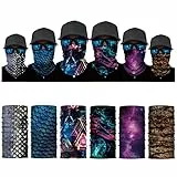 TAIYUNWEI Outdoor Multifunktionstuch Sport Magic Nahtlose Schal Magic Kopftuch Elastische Stirnband Bandana UV Widerstand Sport Kopfbedeckung für Reiten Motorradfahren Wandern Angeln Yoga(6 Stück)