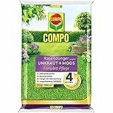 COMPO Rasendünger gegen Unkraut + Moos Komplett-Pflege Rasendünger mit Unkrautvernichter, Moosvernichter, 3 Monate Langzeitwirkung 9 kg, für 300m²