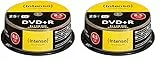 Intenso 4311144 DVD+R Double Layer Rohlinge, 8,5GB, 8X Speed, 25er Spindel (Packung mit 2)