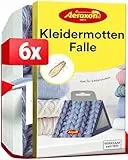 Aeroxon Mottenfalle Kleidermotten - 6 Stück Kleider Mottenfalle für effektiven Mottenschutz für Kleiderschrank, Kleidermottenfalle mittel gegen motten in der wohnung, Schützt zuverlässig & langfristig