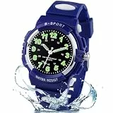 GUUMUXIN Kinderuhr Jungen Mädchen,Armbanduhr Jungen Analog,Armbanduhr Kinder,Analog Quartz Uhr mit A rmbanduhr Kautschuk Wasserdicht Outdoor Sports Uhren