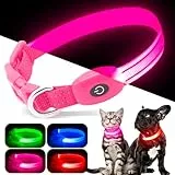 Kpuplol Leuchthalsband Hund, Hundehalsband Leuchtend, Wiederaufladbar Hundehalsband Leuchtend LED Halsband für Hunde Einstellbare Größe, 2 Beleuchtungsmodi für Kleine Mittlere Große Hunde