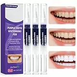 3 Stück Effektiv Zahnaufhellung Bleaching Stift,Purple Teeth Whitening Pen,Schnelles bleaching zähne,Effektiv Flecken Entfernen Weiße Zähne zu Hause,Bequem und praktisch,Frischer Atem