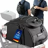 Valkental 3in1 Fahrradtasche für Gepäckträger mit Rucksackfunktion - 10-14L Volumen - Gepäckträgertasche mit zahlreichen Fächern - Wasserfest & Reflektierend - Mit Tragegriff - Geprüfte Qualität