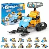 Sillbird Solar Roboter Bausatz für Jungen, 21-in-1 STEM Lernspielzeug für Kinder ab 8 Jahren, Kreative Geschenke für Weihnachten und Geburtstage, 211 Teilen gelb