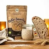 HeldenPilz® BIO Roggensauerteig (150g) – Roggenbrot selber backen ohne Hefe | Frisches Anstellgut, aktiv & triebstark | Natursauerteig mit Anleitung & Rezepten