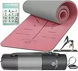 KESSER® Yogamatte rutschfest 183x61x0,6cm TPE Matte, Gymnastikmatte & Fitnessmatte mit Gurt In- & Outdoor, Trainingsmatte für Yoga Workout, Pilates & Fitness, gelenkschonend, Übungsheft & Hilfslinien