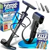 NEXTCOVER® Fahrradpumpe Alle Ventile mit [Airflow-Technologie] I Pumpe für Autoventil, Presta Ventil & Dunlopventil I Standluftpumpe Fahrrad mit Manometer I Luftpumpe Fahrrad [AirOne]