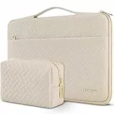 DOMISO Laptoptasche Damen Laptop Tasche Hülle für 13 Zoll Macbook Air/Pro M5(2026),M4(2025),M3 M2,für MacBook Neo A18 Pro,iPad Air,Wasserdicht Laptophülle Notebook Sleeve Case Bag Schutzhülle,Beige