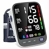 Blutdruckmessgerät, Blutdruckmessgerät Oberarm mit großer Manschette (22-42 cm) für zu Hause | Extra großes 6,4-Zoll-LED-Display | CE-Arrhythmie-Erkennung | 2×120 Speicherplätze | Pulsmessung