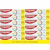 Colgate Zahnpasta Total Original 12x 125ml XXXL, Zahncreme gegen Karies und Plaque. Schützt den Zahnschmelz