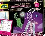 Lena Traumfänger Glow in the Dark - Bastelset mit leuchtendem Garn & Mondring, Komplettset mit Perlen, bunten Bändern & Anleitung, Basteln für Mädchen ab 8 Jahre