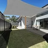 Ankuka Sonnensegel Wasserdicht 4x5m Grau Sonnensegel Rechteckig mit Seile 98% UV Schutz Geeignet für Garten Terrasse und Camping