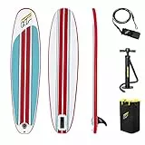 HYDRO FORCE Unisex Jugend 8' x 22'' x 3''/2.43m x 57cm x 7cm COMPACT SURF 8 Aufblasbare Boards für Stand-Up Paddling, Multicolor, 1065315XXX21