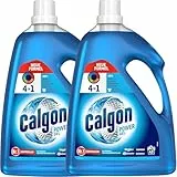 Calgon 4-in-1 Power Gel – Wirksam gegen Kalk, Schmutz, Gerüche und Korrosion – Schützender Wasserenthärter für die Waschmaschine – 2 x 2,15 l