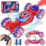 FORMIZON Ferngesteuertes Auto, 4WD RC Stunt Twist Car Mit Licht und Sprühen, Drift Spielzeug 2,4 GHz, 360 Drehung Geschenk für Kinder 3-9 Jahre