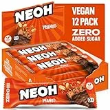 NEOH Erdnussriegel ohne Zuckerzusatz | kein zugesetzter Zucker & Palmölfrei | 100% Vegan | Proteinreich | Gesunde Snackalternative | 12er Pack