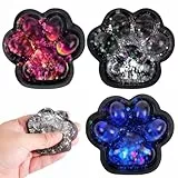 JAWUZ 3 Stück Tier Squeezespielzeug Squishy Squeeze Toy,Katzenpfoten Design,Stressabbau,Anti-Stress,Sensorisches Spielzeug,für Erwachsene und Kinder ab 3 Jahren