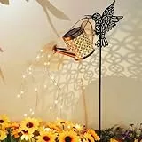 Umikk Solare Santa-Gießkanne-Laterne, Garden Lawn Decorative Lights, Christmas Santa Solar Kettle Lights, Santa Solar Gießkanne Lichterkette Aussen für Hofweg Balkon Terrasse Deko (Stil 1)