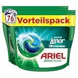 Ariel Waschmittel All-in-1 PODS 76 Waschkapseln, Touch of Lenor Unstoppables, Universal+, Porentiefe Reinheit für lang anhaltende Frische
