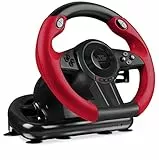 Speedlink TRAILBLAZER Racing Wheel - Multiplattform Lenkrad für Xbox One, Playstation 3 + 4, PC (Minimale Schaltzeiten - Status-LEDs - dosierbare Pedale) für Gaming/Konsole/PC/Notebook/Laptop, schwarz