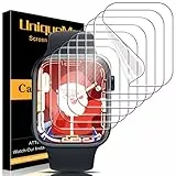 UniqueMe für Apple Watch Series 9/8/7 45mm Schutzfolie - 8 Stück, Flexible TPU, für iwatch 45mm Displayschutz, Blasenfreie, Weich HD Klar Displayfolie, Volle Abdeckung, Anti-Staub