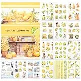 NOTIONSLAND 20 Blatt Scrapbook Stickers Book, 100+ Journaling Aufkleber für Scrapbooking Supplies, PET Ästhetische Vintage Aufkleber für Scrapbooking