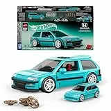 Mattel Brick Shop Hot Wheels Speed Serie Bauset, Custom ’90 Honda Civic EF mit 248 Teilen, realistischen Details und individuellen Aufklebern, Erwachsene Sammler und Kinder ab 10 Jahren, JHF62