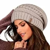 FURTALK Damen Beanie Mütze Warme Wintermütze mit Weichem Innenfutter Gefütterte Strickmütze