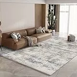 Vamcheer Teppich Wohnzimmer Flauschig Waschbar 160X230- Blau/Grau Schlafzimmer Teppich rutschfest, Teppiche Gegend Moderner, Super Weich Eingedickter Schwamm Komfort Updrade, für Arbeitszimmer, Büro