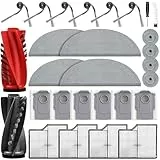 28 Stück Zubehör für Roborock Saros 10 Saugroboter, 2 Hauptbürste 6 Staubbeutel 4 Wischpad 4 Runde Wischmopps 4 HEPA Filter 6 Seitenbürste 1 Reinigungszubehör 1 Schraubendreher Ersatzteile