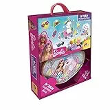 Liscianigiochi - Barbie Dough Fashion Bag - Glitzernder Rucksack für Mädchen ab 4 Jahren - Kreativ-Set mit 600 g Knetmasse, Zubehör und Formen - Fördert Kreativität und Feinmotorik.