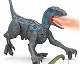 GuKKK Kinder Ferngesteuertes Dinosaurier Spielzeug, RC Dino Roboter, Elektronik T-Rex Dino Spielzeug, mit Gehen, Sprühfunktion, Brüllen und Kopfschütteln für Jungen und Mädchen (Grau)