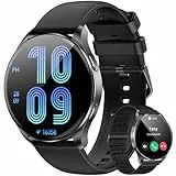 Blackview Smartwatch Herren Damen, 1,43'' AMOLED-Bildschirm, Virtuelle Always-On-Uhr, Fitnessuhr mit Telefonfunktion, tätigen/empfangen, Sportuhr, Schrittzähler, Puls-Schlaf-Monitor, für Android iOS