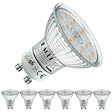 EACLL GU10 LED Warmweiss 5W Ersetzt 75W Halogen Leuchtmittel, 6er-Pack. 585 Lumen 3000K Birnen, AC 230V Flimmerfrei Strahler, Abstrahlwinkel 120° Spot, Nicht Dimmbar Reflektorlampen