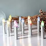 CCLIFE LED Weihnachtskerzen Kabellos RGB Kerzen Dimmbar Bunt Weihnachtsbaumkerzen Christbaumkerzen mit Fernbedienung Timer,Lichtfrabe:RGB