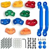 CIMOYBAI 10 Stücke Klettergriffe Mit Haltegriffe Spielturm, Klettersteine Kinder Outdoor, Mehrfarbig Klettergriffe Kinder, Kletterwand Griffe Mit Befestigungsschrauben