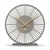Cander Berlin GILORA Tischuhr lautlos 18 cm Metall Holzzeiger ohne Tickgeräusche modern Wohnzimmer Küche Vintage