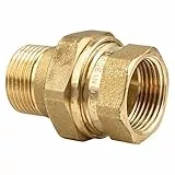 tecuro Messing Verschraubung 1 Zoll IG x AG flachdichtend, inkl. HD-Pressdichtung, Messing CW617N gem. Trinkwasserverordnung 50930-6