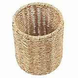 Parliky 3 Stücke Büro Schreibtisch Zubehör Set Rattan Bleistift Container Stift Topf Pinsel Elegante Schreibwaren Lagerung