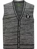Charles Colby Herren Strickweste Duke Boyles dunkelgrau, 2XL (XXL) - 60/62