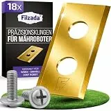 Filzada® 18x Titan Messer LONGLIFE geeignet für Worx Landroid Mähroboter - Ultrascharfe Landroid Messer - geeignet Einhell - Passend für M500 plus, M700, LX790, 550, 1200 LCD uvm