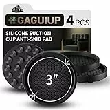 GAGUIUP 4 rutschfeste Möbelgleiter,3'! Selbstklebende Möbelfüße aus Gummi mit Saugnapf,Ideale rutschfeste Möbelgleiter und Bodenschoner,Halten Sie die Möbel an ihrem Platz!